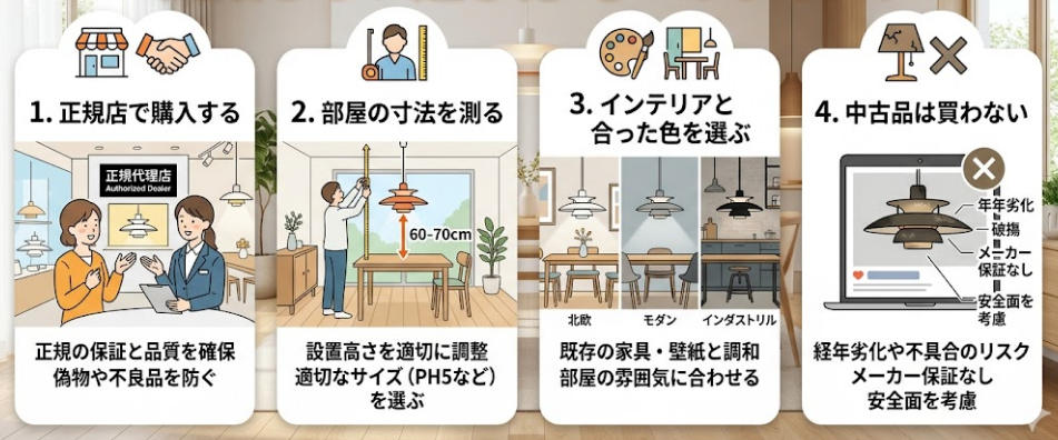 ルイスポールセンをエアr部ときのポイント